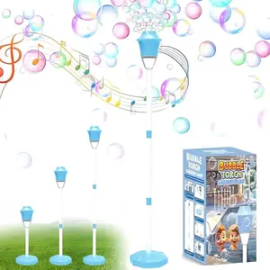 Automatic Bubble Machine, Outdoor Bubble Toy with Music & Light, Bubble Maker Toy for Outdoor Camping, Birthday Gift, Outdoor Play Toy, Decor