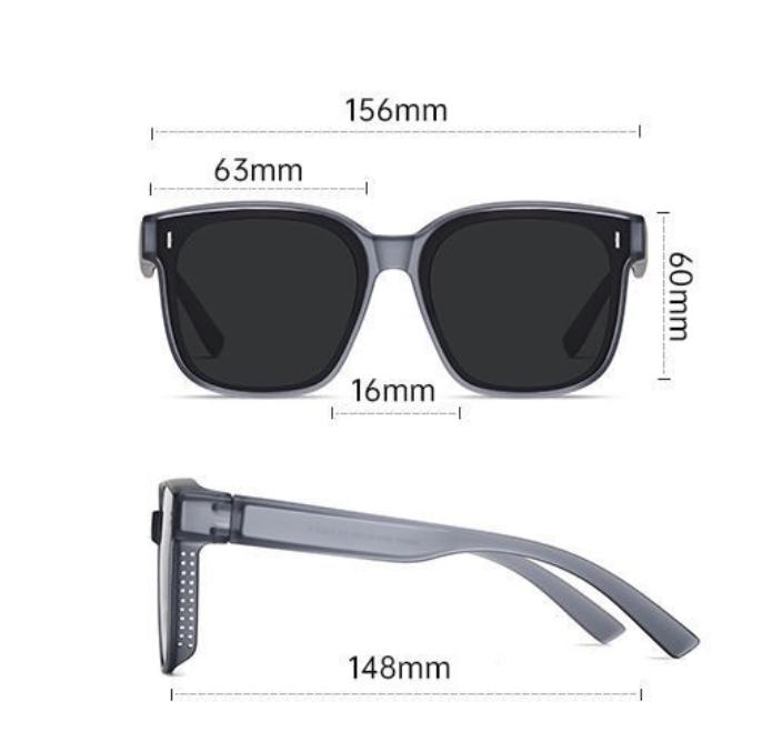 Summer Driving Sun Protection Polarized Light One Mirror Dual Use Anti Glare Trendy Sunglasses