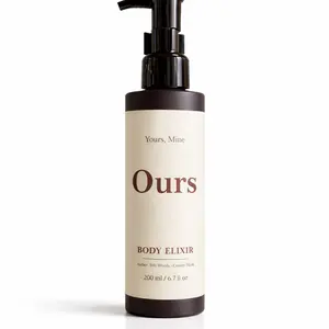 Ours Luxury Unisex Body Elixir - Warm Amber & Soft Woods Scent - Lightweight Non-Greasy Formula - 200ml - Daily Use