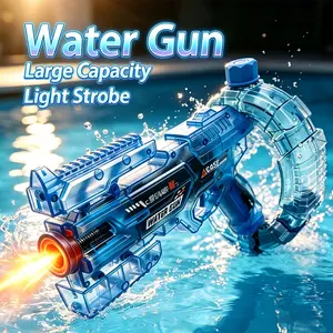 Electric Space Energy Ring Water Toy with Burst Deformation,Summer vibes,Automatic Continuous Spray&Cool Light Effects,Summervibes,Large Capacity, Suitable for Boys, Girls and Adults, Perfect for Summer Beach, Pool, Backyard and Outdoor Water Play Parties