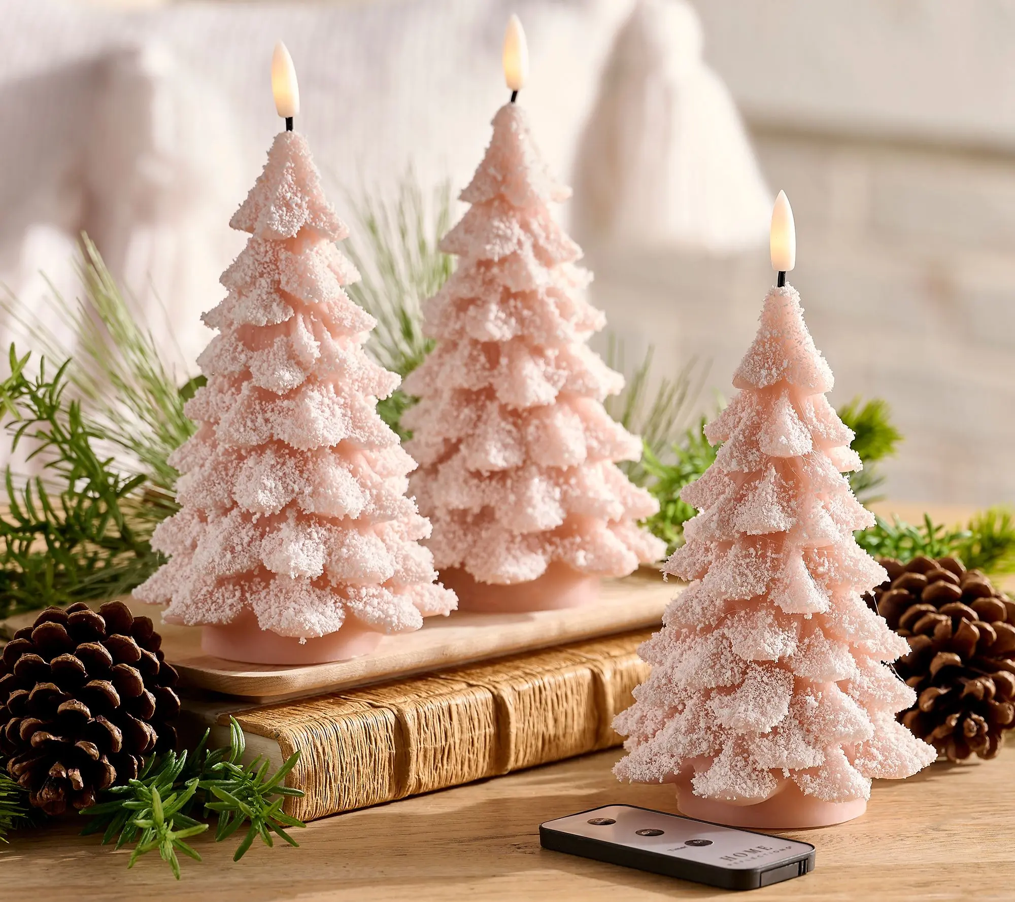 Home Reflections Set of 3 Flameless Tree Candles