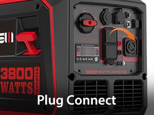 AMERISUN 3800W Portable Inverter Generator, Hurricane season, Outdoor Generator, Gas Powered, Long Runtime Gas Generator for Camping, Tailgating, Home Emergency Use, EPA Compliant(AL5035C), generators for house power