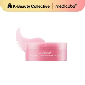 [NEW] [medicube] PDRN Pink Caffeine Collagen Eye Patch for Night CareㅣFuller-Looking Eye Area, Under-Eye Puffiness, Dark Circles Care for Smooth, Radiant & Youthful-Looking | Korean Skincare, K-Beauty