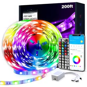 Led Strip Lights 200ft,App Controlled  Led Light Strip Sync with Music, Color Changing Lighting for Bedroom, Home Decoration