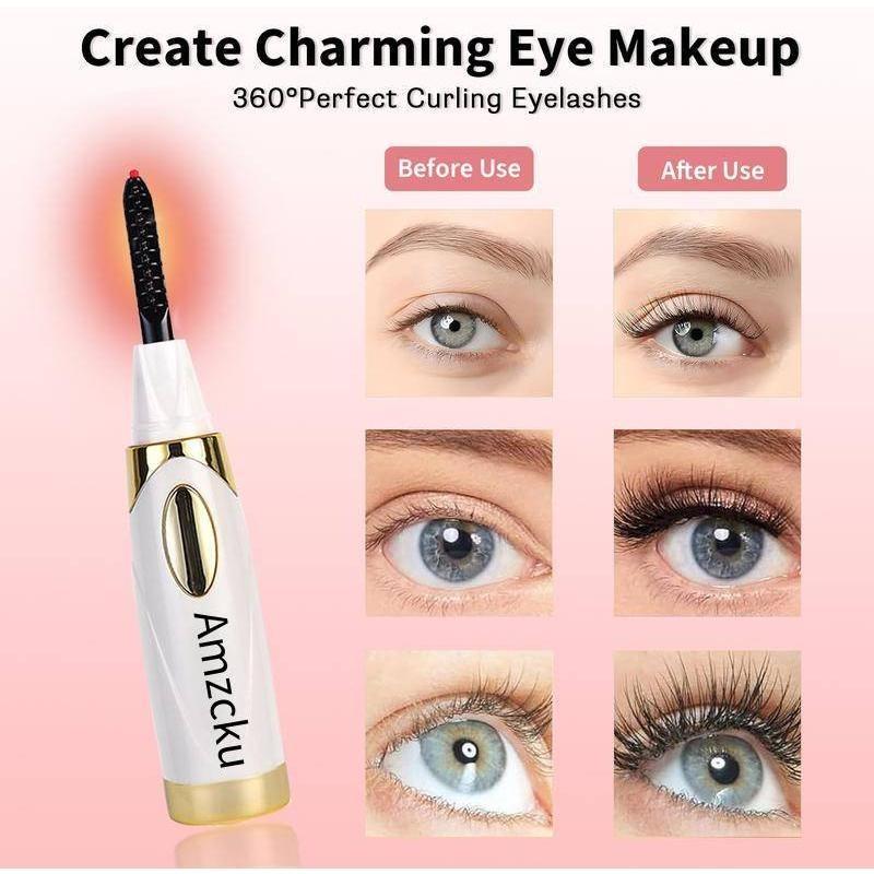 Heated Eyelash Curlers Electric Eyelash Curler with LED Display, 2 Temperature Modes Anti-Burn USB Rechargeable Natural Curling 24H Long Lasting for Women Makeup Tools Gifts