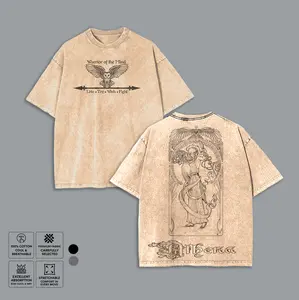 Vintage Athena Line Art Washed T-Shirt, Warrior of the Mind Aesthetic Graphic Tee, Unisex Loose Fit Men's Top, Greek Goddess Gift for History Fan