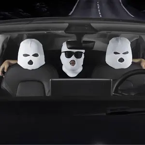 Car Seat Headrest Cover, Solid Color Vehicle Seat Mask Pattern Headrest, Automotive Interior Accessories for Women & Men, Car Interior Decorative Accessory, Car Trinkets Seat Covers,Halloween mask,Three-hole ski headgear