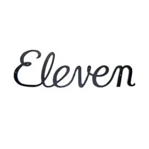 212 MAIN Handcrafted Aluminium Metal Plaque - Small Script Font Home House Number 11 Sign, Home Decor (Montague Metal Products SHN-11sm)