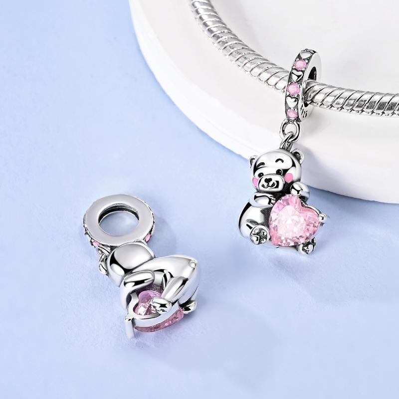 Pink series Charms Plata De Ley 925 Original Heart Pet Cat Dog Bow Handbag luggage Charm Beads Fits Bracelet DIY Jewelry Making Pink series Charms Plata De Ley 925 Original Heart Pet Cat Dog Bow Handbag luggage Charm Beads Fits Bracelet DIY Jewelry Making