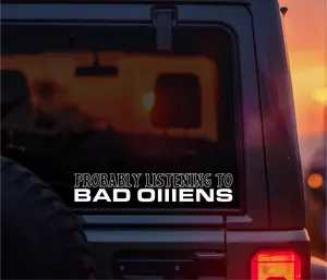 Probably Listening To Bad Omens Vinyl Car Decal, Dark Aesthetic Band Sticker for Cars, Laptops & Water Bottles, Perfect for Bad Omens Fans, Metalcore Fans, Alt Girls, Alt Guys & Heavy Music Lovers, Bold Band Pride Window/Bumper Decal