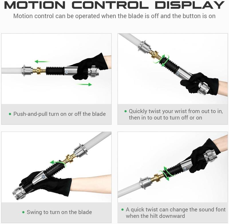 Obi-Wan Lightsaber with 16 Sound Effects RGB Lighting Modes Metal Hilt Rechargeable for Role-Playing Family Entertainment Orange Duel Cosplay Sword Epic Toys Medieval Collectible 92cm PC Blade High Impact