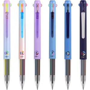 6Pack Multicolor Pens,0.5mm 3-in-1 Multicolor Gel Ink Pen,18 Colors Retractable Gel Ink Pens for Office, School Supplies