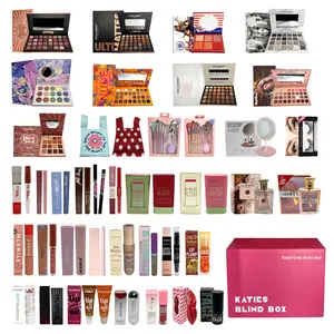 [Valentine's Day] Katy Blind Box Limited Edition Makeup Set, 25 Pieces, Pink Gift Box for Beginners, Four-Color Eyeshadow Palette, Perfect for Christmas, Halloween, Black Friday, Birthday, Cosmetics Beauty Kit