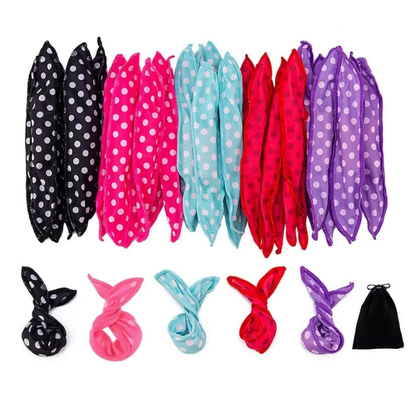 30 pcs Soft Curlers Hair Rollers Overnight Heatless Pillow Rollers for Hair Satin Sponge Curlers to Sleep in No Heat for Long Short Styling Tools