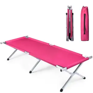 Folding Camping Cot - Lightweight Sleeping Bed with Carry Bag, Camping Tools, Portable Outdoor Equipment for Travel, Hiking