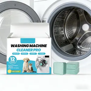 Washing Machine Cleaner Tablets, Gentle Daily Cleaning for Front Load Drum & Tub, Removes Stains, Limescale & Odors, Household Maintenance Essential