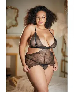 Allure Lace Peek-A-Boo Chemise & G-String Set - Dazzling Elegance