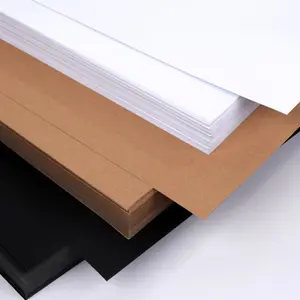 20 Sheets, Dark Brown Cowhide Cardboard, White Cardboard, Black Cardboard, A4 Size (8.26 * 11.69 Inches), Used For Painting, Packaging, Printing, Labeling, Business Cards, Paper Materials