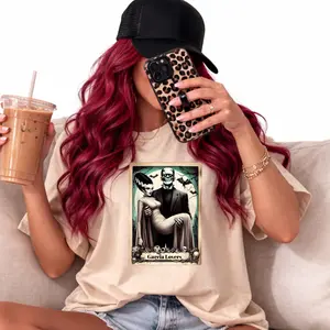 Personalized Vintage Monster Couple T-Shirt | Frankenstein and Bride