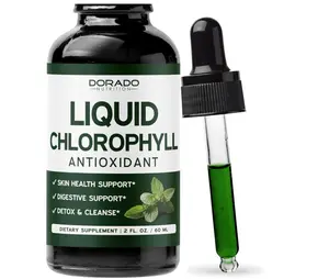 Chlorophyll Liquid Drops (60 ml) Premium Liquid Chlorophyll Drops for Skin Health and Digestive Support - Chlorophyllin Supplement for Women and Men Body Detox - Third Party Tested - Made in USA