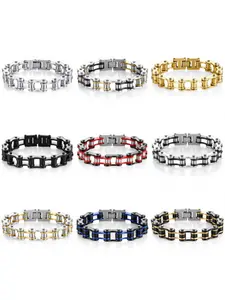 Stainless Steel Men's Bracelet, Chopper Bracelet, European and American Punk Bicycle Bracelet, Women's Bracelet, Couple's Bracelet, Fashion Bracelets, Party Gift, Valentine's Day, Daily Wear