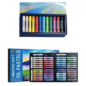 12/48 Color Bright Painting Oil Crayons, Safe Non-Toxic Durable, Ideal for Students Kids Artists Beginners, Art Activities Gift Box