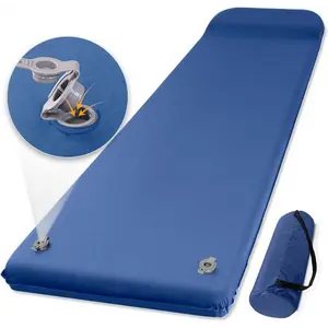 Self Inflating Sleeping Pad, Ultra Comfort Memory Foam Camping Sleeping Mat with Pillow, 20s Fast Inflating Camping Air Mattress for Cot, Traveling, Car Trips, Portable Camp Foam Pad