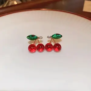 Cute Cherry Stud Earrings tiktokshopspringglowup