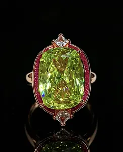 Evelyn(10595)gc.Man-made zircon adjustable copper ring $26/pc