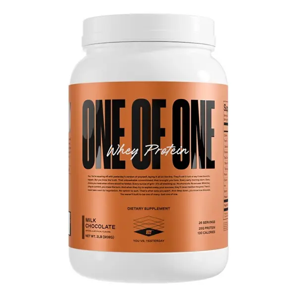 ONE OF ONE Whey Protein Powder – 25g Whey Protein Concentrate with Digestive Enzymes, Gluten Free, Low Carb, Post-Workout Recovery – Milk Chocolate Flavor, 2lb