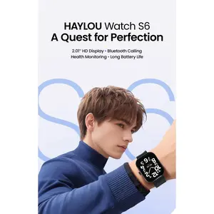 HAYLOU Watch S6 Voice Calling Smartwatch 2.01" HD Display IP68 Waterproof Bluetooth 5.3 Health Monitoring Sports Watch for Men - Wearable