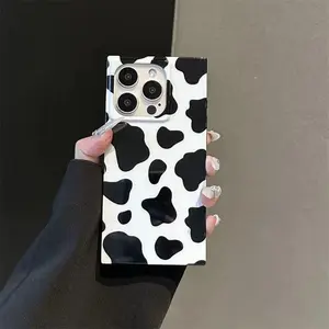 milk marble square Phone Case for use with iphone 17 air 16 pro max 15 plus 14 pro cool graffiti phone cases for iphone 13PRO/12PRO for Mens aesthetic bumper phone case