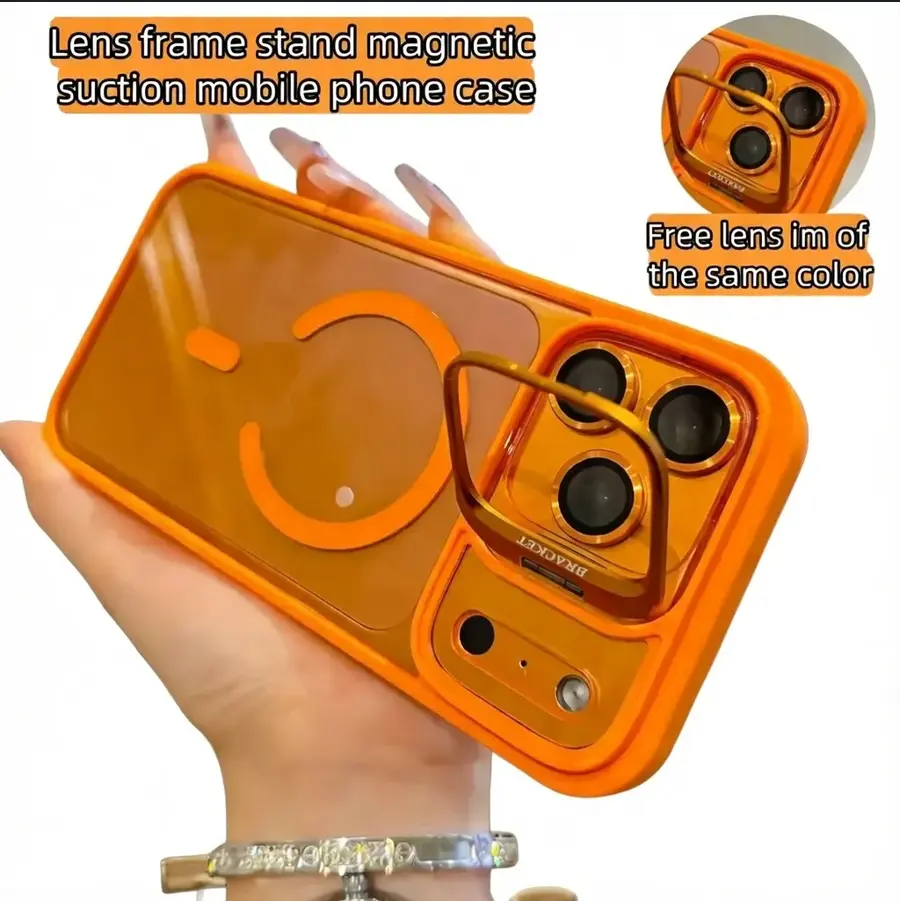 Clear MagSafe Case , Shockproof Anti-Yellow Protective  for iPhone 17 16 15 14 13 12 Pro Max smartphone shell invisible stand cover phone accessory
