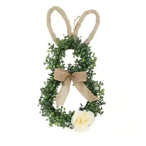 Easter Bunny Theme Artificial Flower Wreath, Faux Flower Wreath, Springtime Wreath, Decorative Wreath, Spring Summer Decoration, Party Wedding Home Decor, Perfect Choice for Festive Occasions