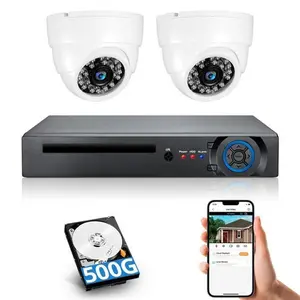 5MP Lite 8CH DVR Security Camera System 1080P Outdoor with Hard Drive 500GB