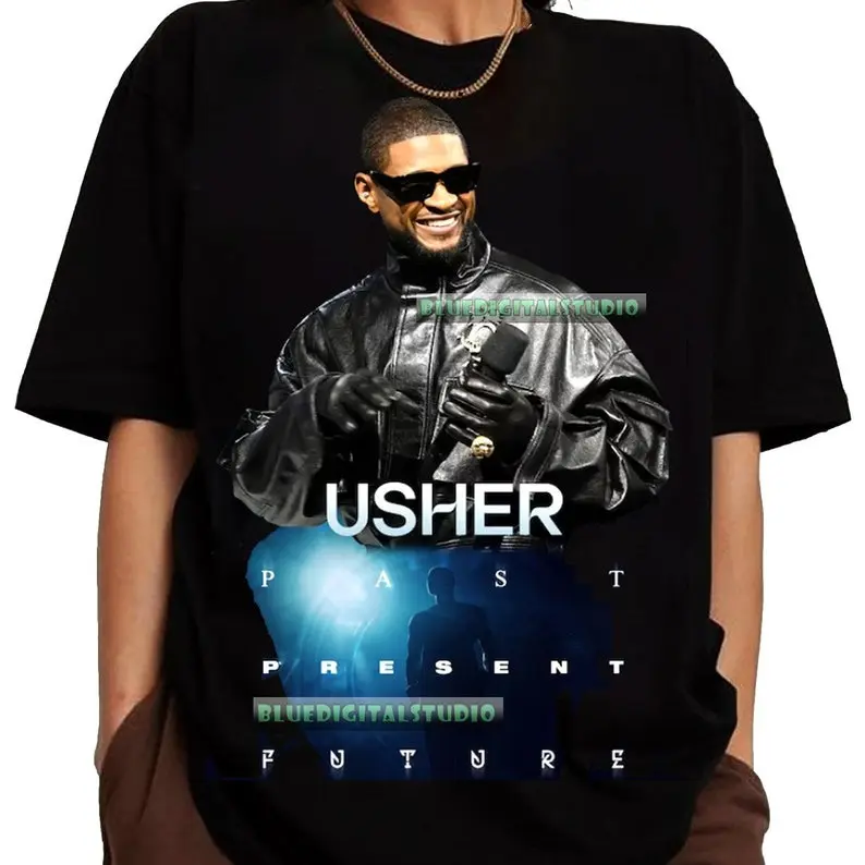2024 Usher Past Present Future Tour Shirt, Usher Concert 2024 Shirt, Usher Fan Gift, Usher Graphic Shirt, Usher Merch, Usher 90s Vintage Tee