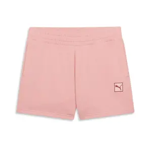 PUMA Womens Essential Elevated Mid-Rise 5 Inch Shorts Casual Bottoms Casual - Pink