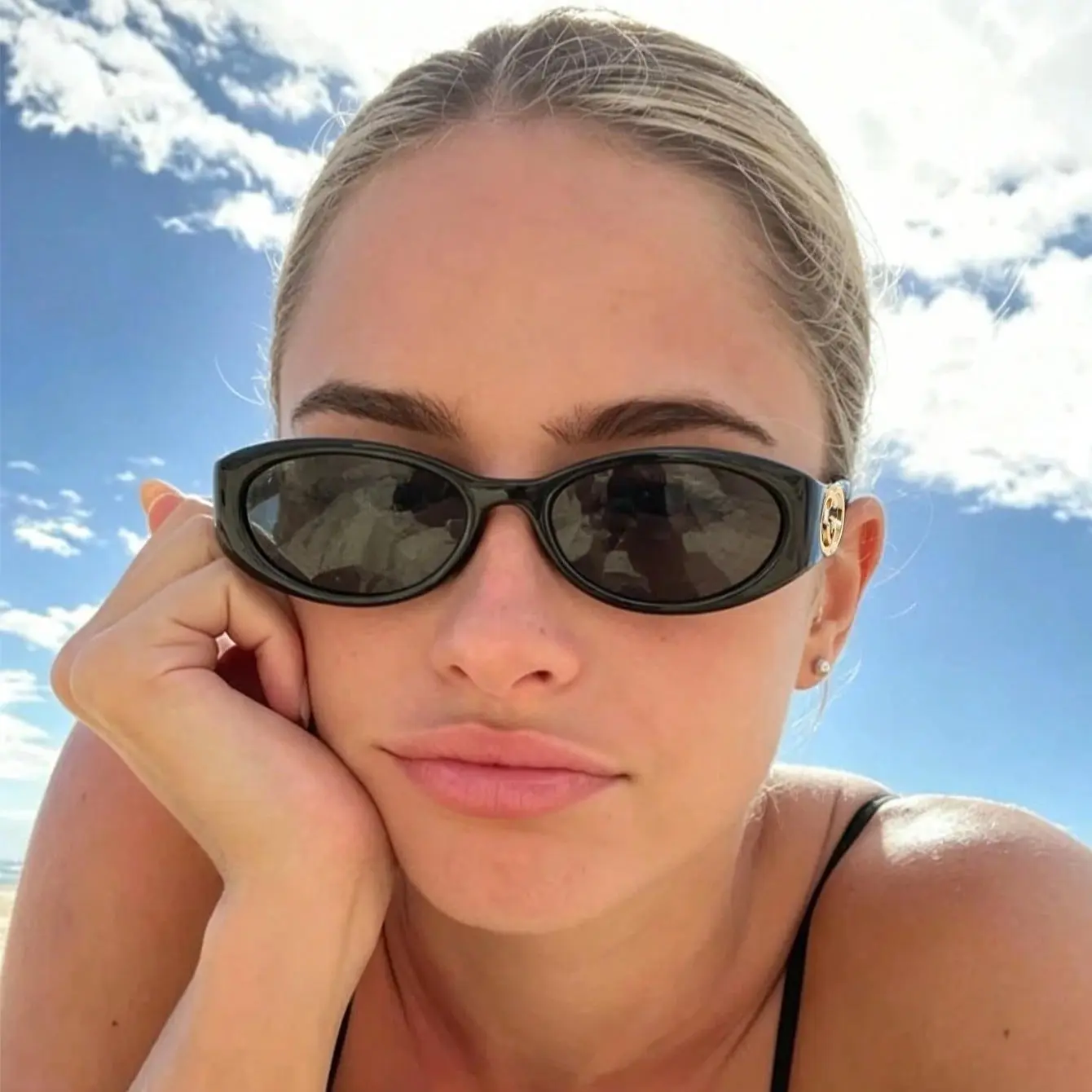 Retro Y2K Sunglasses Women Men Trendy Cool Multi Color Sun Glasses Ladies Street Shot Fashion Oval Premium Eyewears