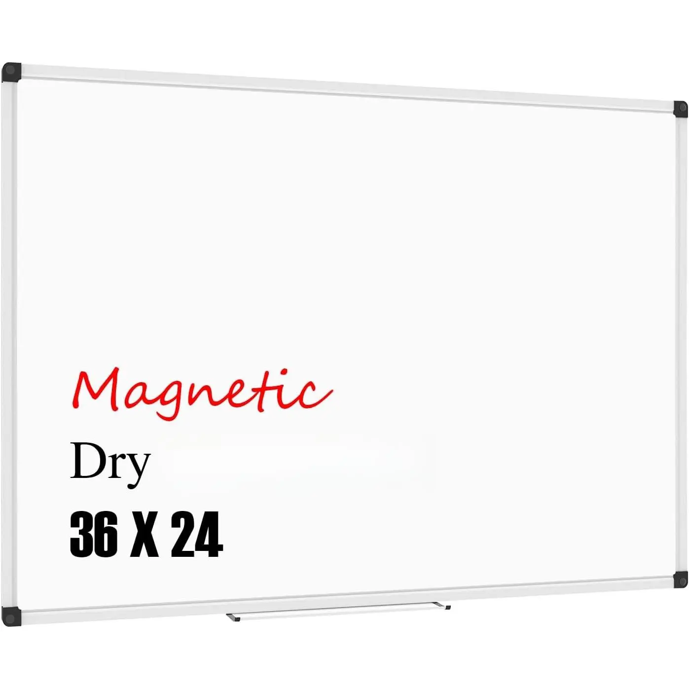 Whiteboard 36 x 24 Inch, Dry Erase White Board for Wall with Marker Tray 3' x 2' |  Frame Message Presentation Board for  School & Office