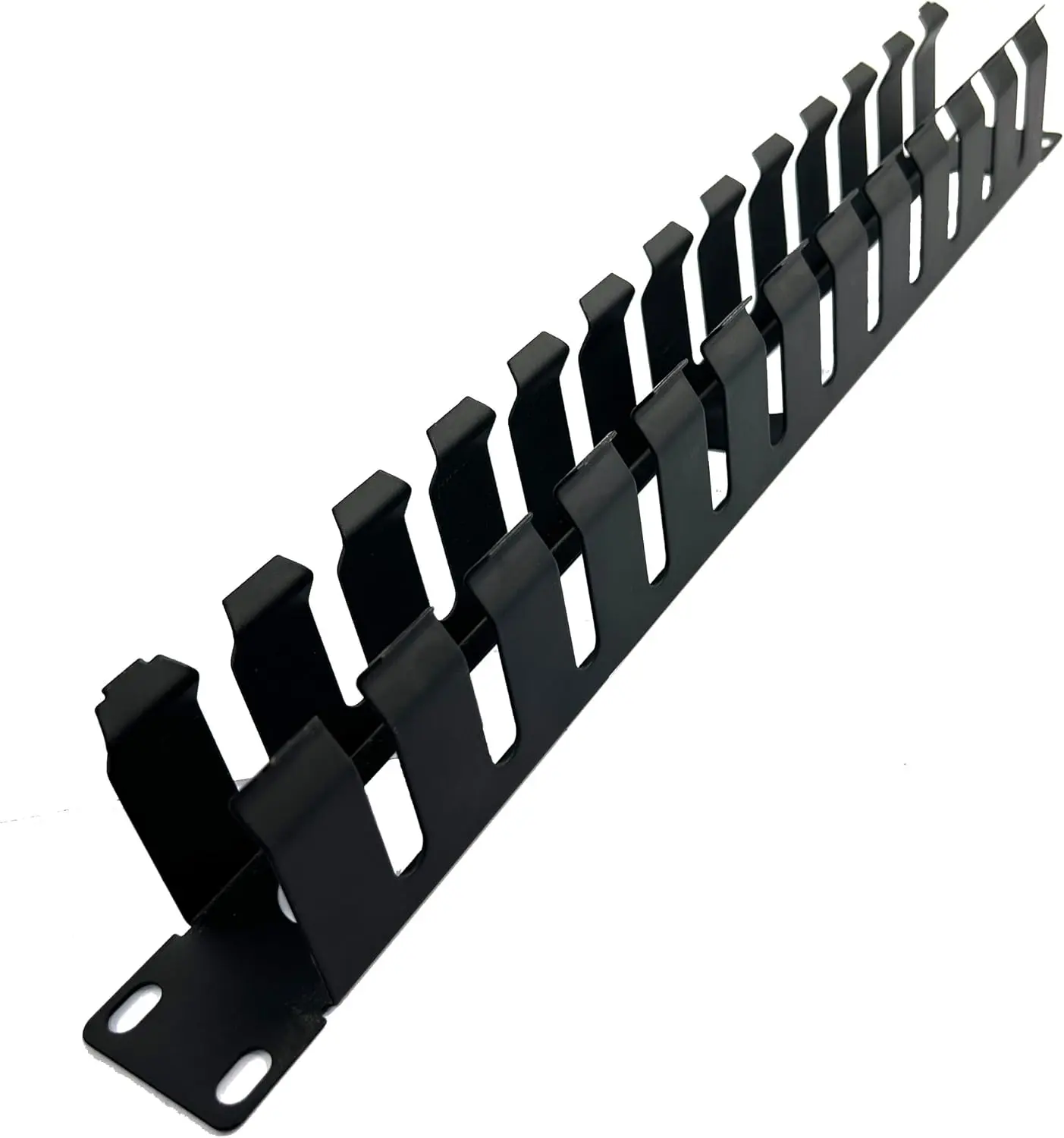 Zoobla - 19-Inch Metal Rack Mount Cable Management Panel, 1U Horizontal Server Rack Organizer