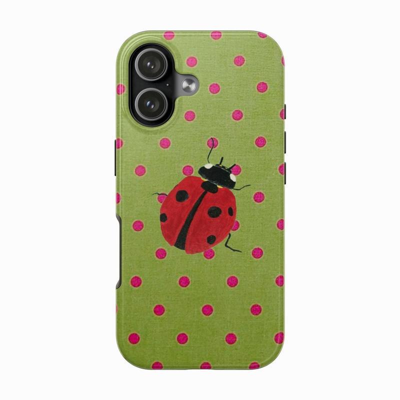 8 Vers Ladybug Polka Dots Tough Phone Case, Cutest Design Case Cover with iPhone 17 promax & More