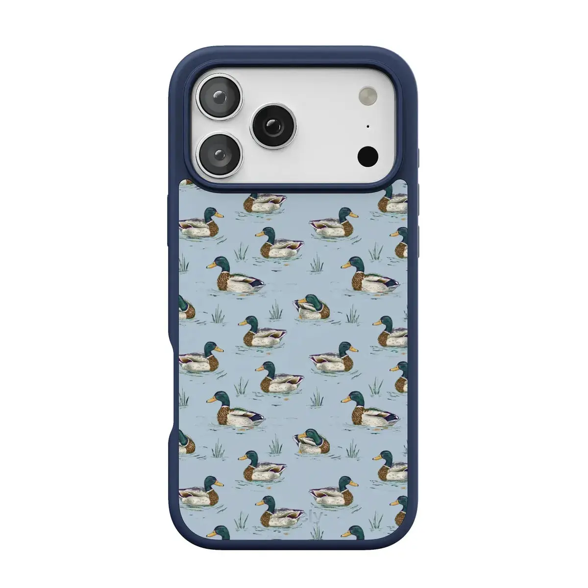 Casely iPhone 17 Pro Case | The Boyfriend Collection | Blue Mallard & Co. | Align Soft-Touch Flexible Bumper Case | Compatible with MagSafe