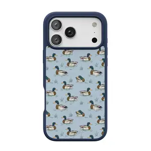 Casely iPhone 17 Pro Max Case | The Boyfriend Collection | Blue Mallard & Co. | Align Soft-Touch Flexible Bumper Case | Compatible with MagSafe