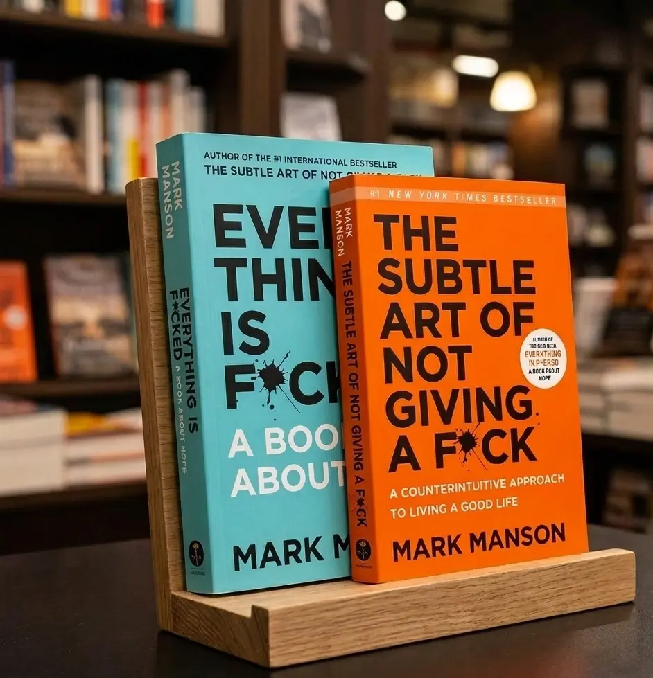 Mark Manson 2-Book English Collection (HarperCollins Softcover): The Subtle Art of Not Giving a Fck, Everything Is Fcked - 512 Pages High-Quality Editions, Counter-Intuitive Perspective for Career & Self-Improvement