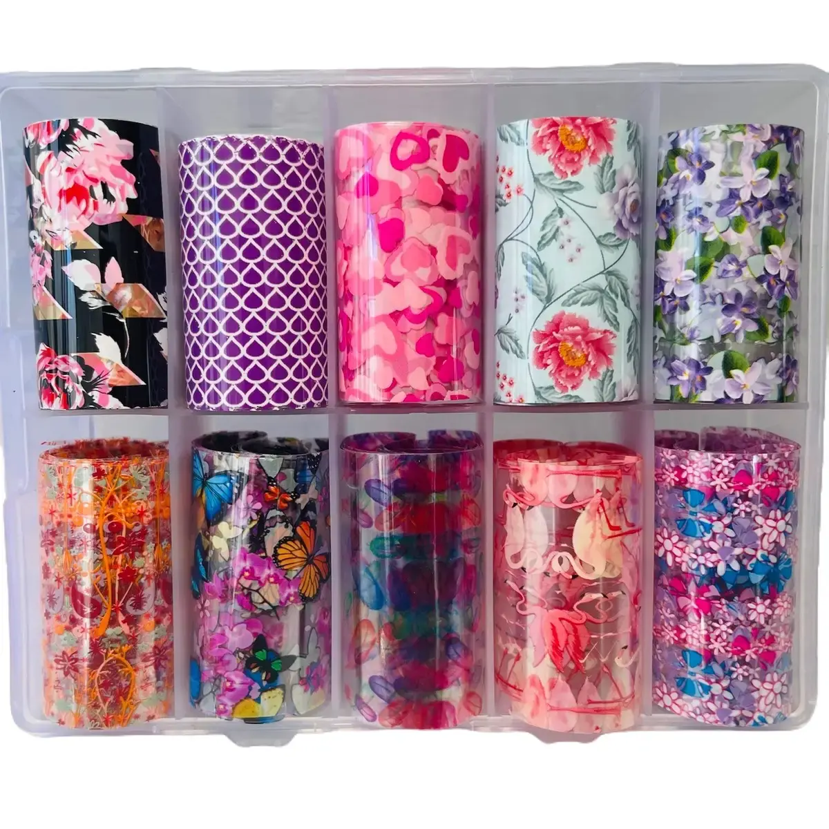 Floral Nail Foil - Assorted Floral Designs for Manicure and Polish Application