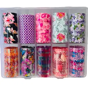Floral Nail Foil - Assorted Floral Designs for Manicure and Polish Application