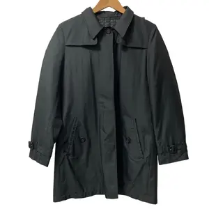 Pre-owned BURBERRY Polyester Small Leather Goods London Hooded Wool Blend Coat