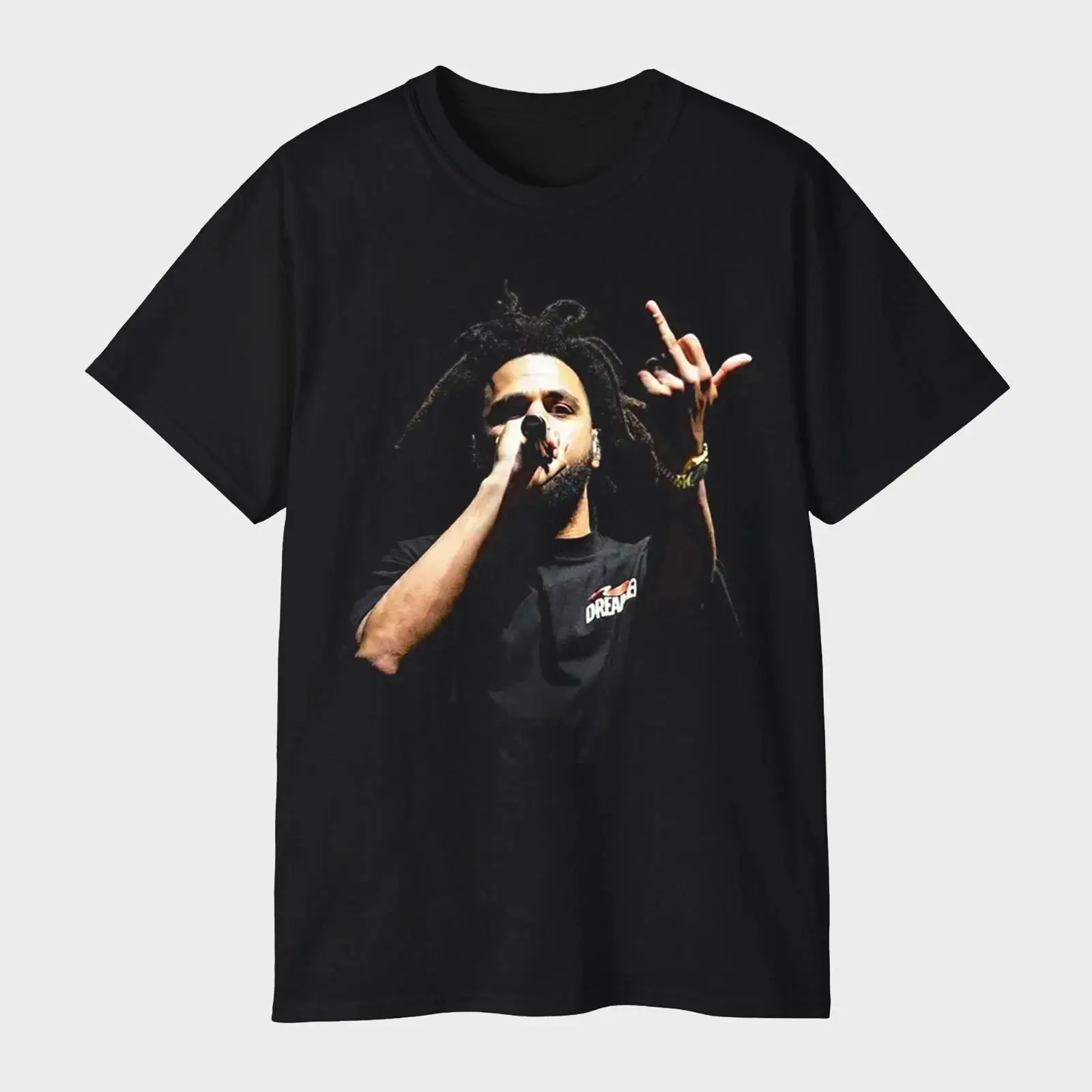 J. Cole Middle Finger Hip Hop Graphic T-Shirt – Vintage Rap Legend Graphic Tee