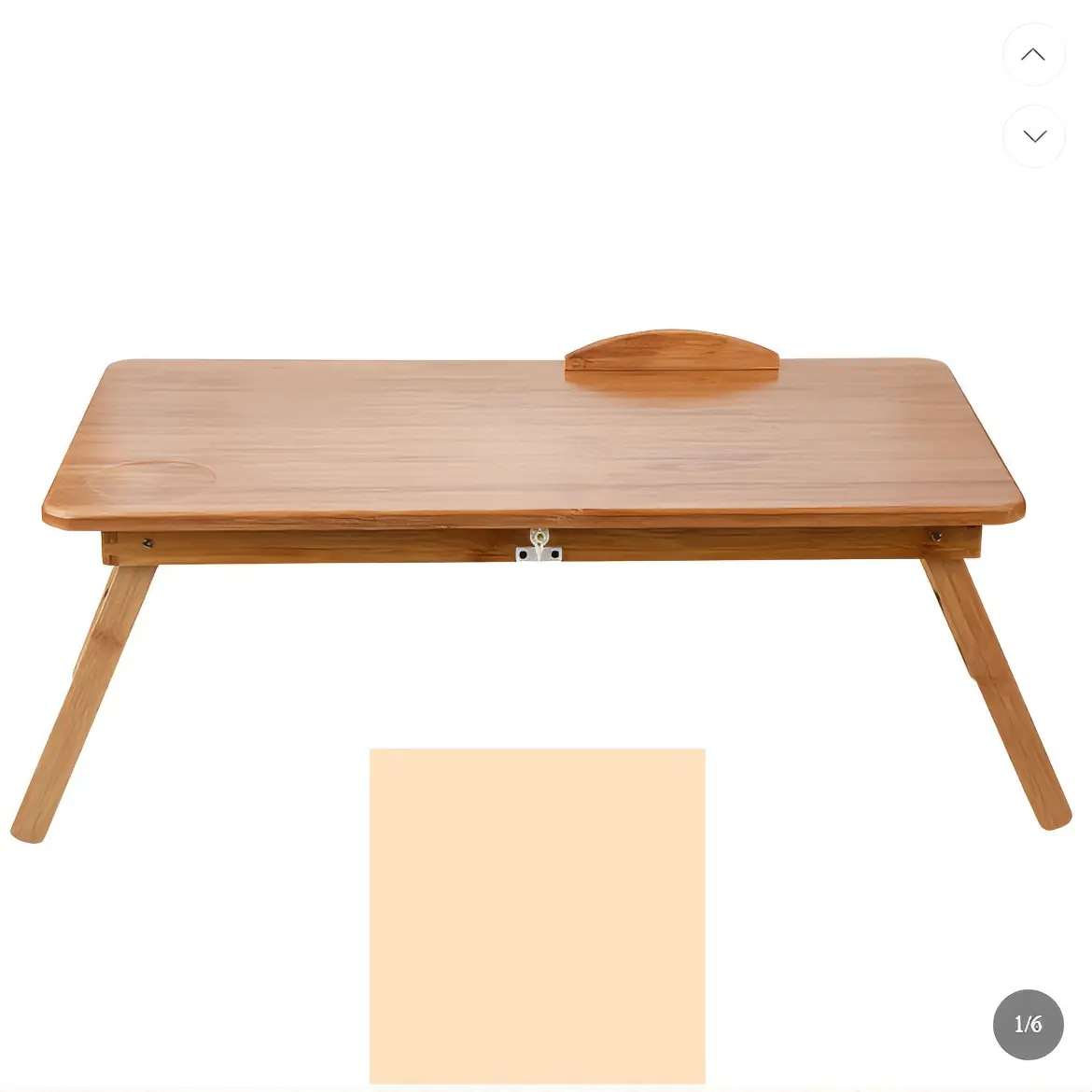 Foldable Bedside Table - Compact Fold Design for Easy Storage, Portable - Simple Finish Natural Wood - Ideal for Home, Office Furniture Use