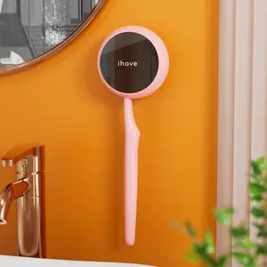 iHave Toothbrush Sanitizer and Holder – UV Disinfection & Heated Drying Combo, Wall-Mounted Toothbrush Organizer with Heat-Dry Function, Travel Toothbrush Holder for Wall, Toothbrush Sanitizer and Holder & Bathroom Organizing Case for RV & Home,Pink - A